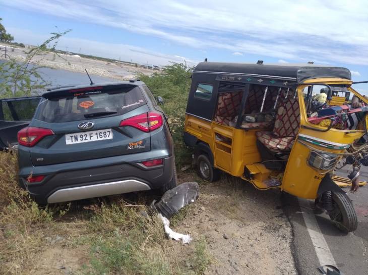 தூத்துக்குடி அருகே கிழக்கு கடற்கரை சாலையில் வாகன விபத்து : டிரைவர் பலி!