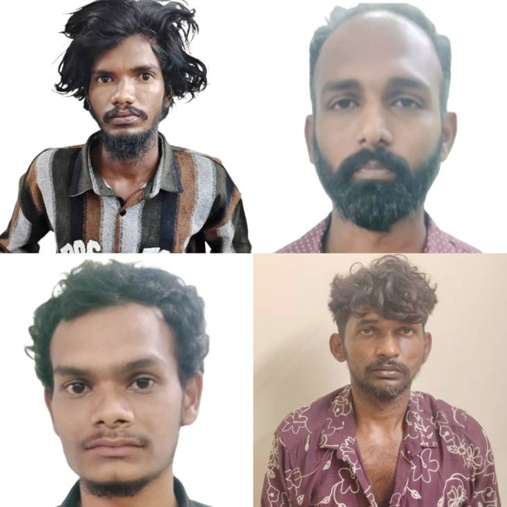 தூத்துக்குடியில் 2 வீடுகளில் பூட்டை உடைத்து தங்க நகைகள், பணம் கொள்ளை : 4 பேர் கைது! 
